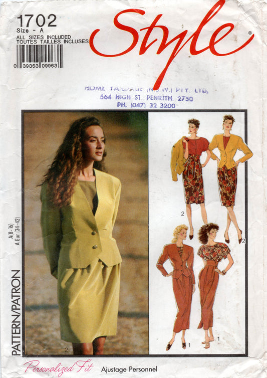 Style 1702 vintage sewing pattern