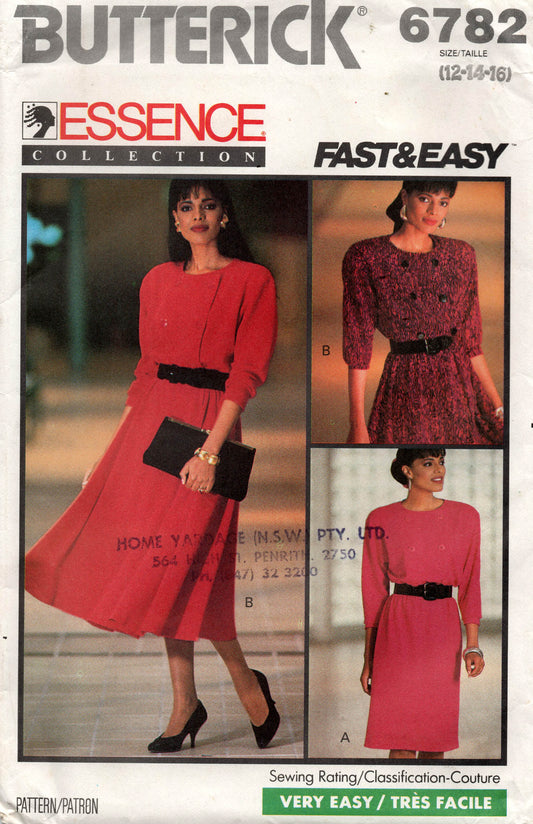 Butterick 6782 vintage sewing pattern