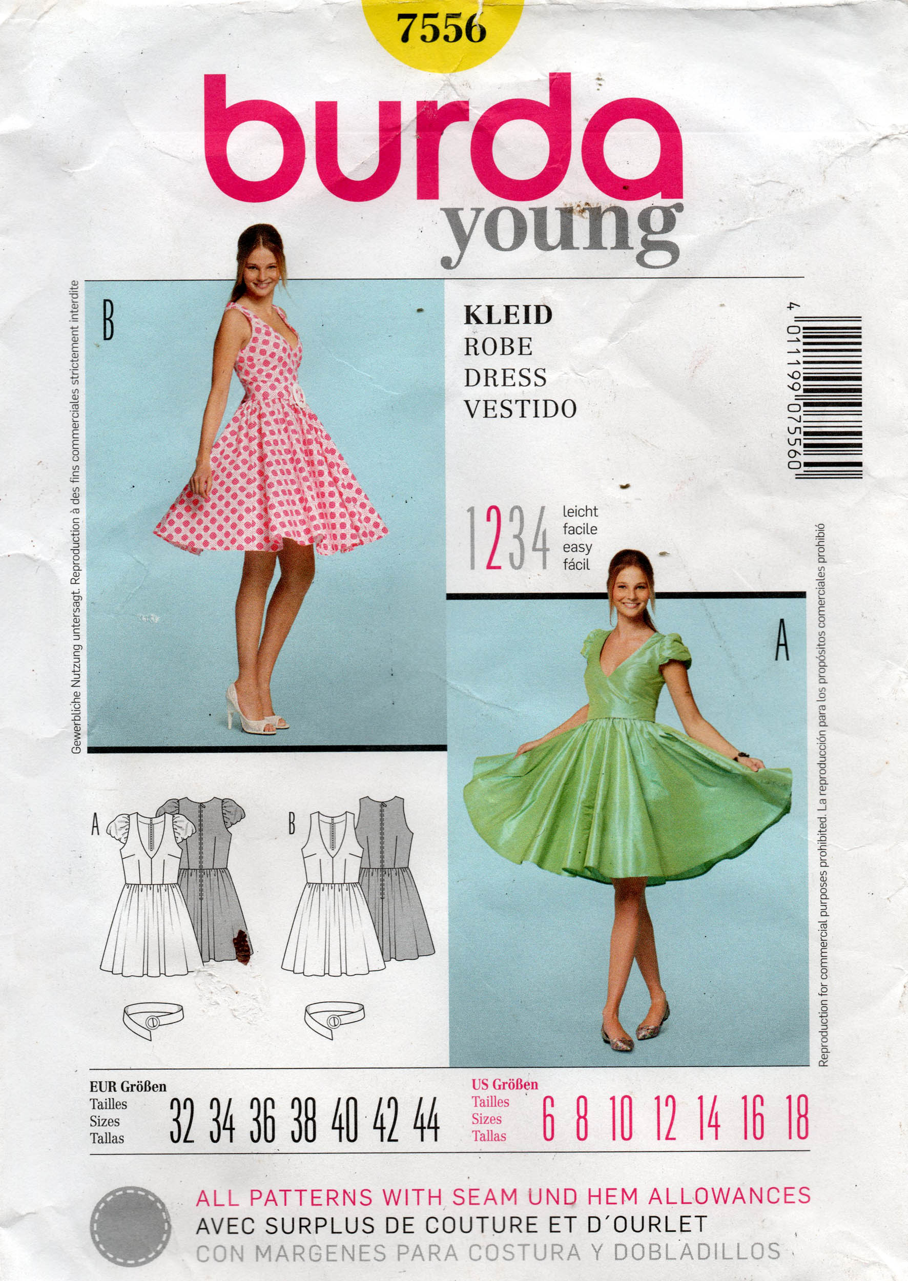 Burda Young 7556 sewing pattern