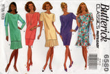 Butterick 6580 Womens EASY Straight Dress Top & Skirt 1990s Vintage Sewing Pattern Sizes 18 - 22 UNCUT Factory Folded