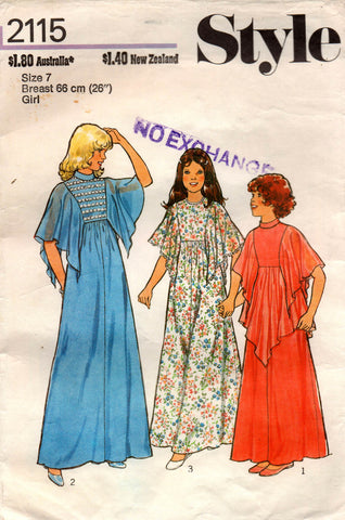 Style 2115 girls boho 70s dress