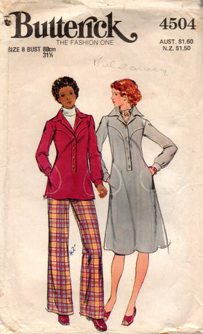 butterick 4504 stretch dress top and pants