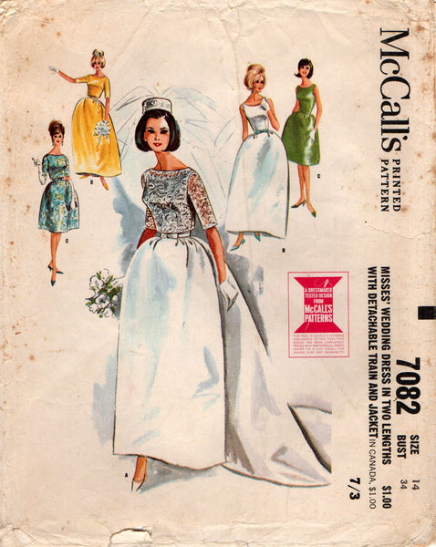 McCall's 7082 60s wedding dress