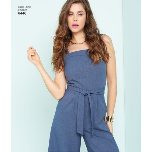 New Look 6446 Womens Mini Maxi Dress Jumpsuit & Rompers Sewing Pattern Size 6 - 18 UNCUT Factory Folded