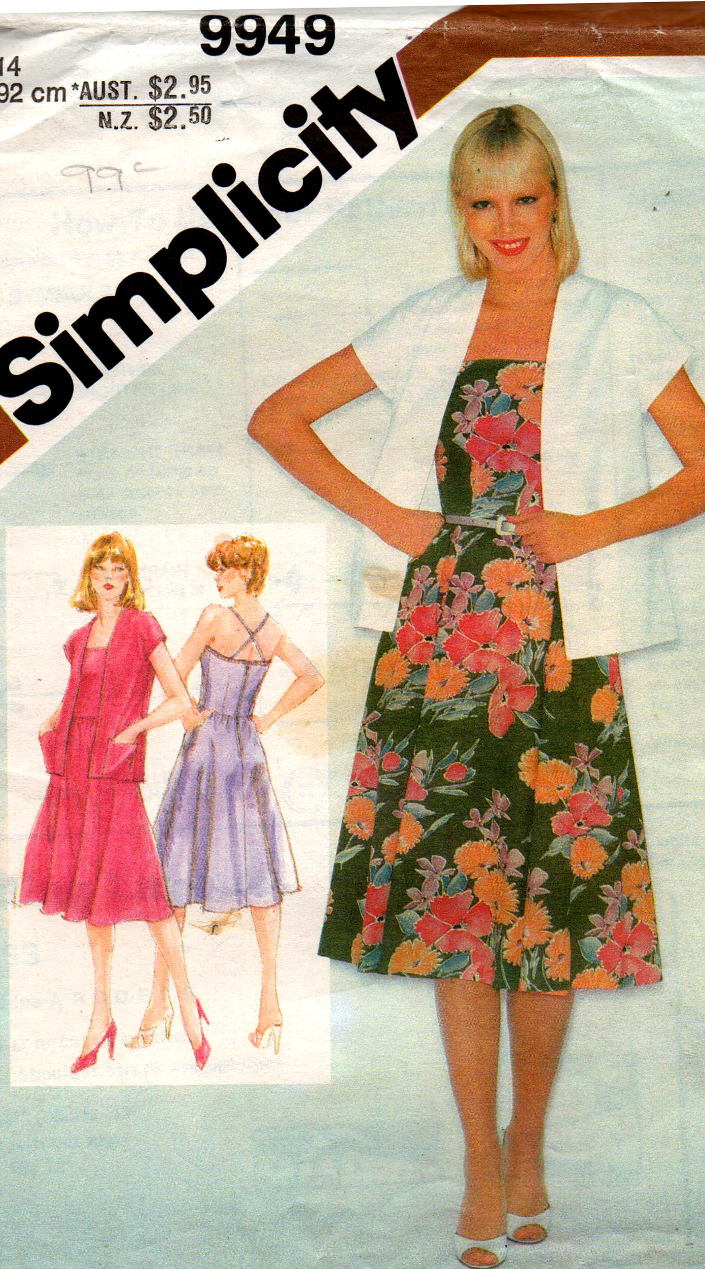 simplicity 9949 80s sundress and jacket