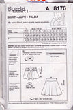 Burda Young 8176 Womens Flared Hipster Skirts Out Of Print Sewing Pattern Sizes 8 - 20 UNCUT Factory Folded