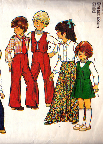 Style 2303 Girls Pillowcase Dress 1970s Vintage Sewing Pattern Size 10